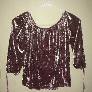 Flared off the shoulder top